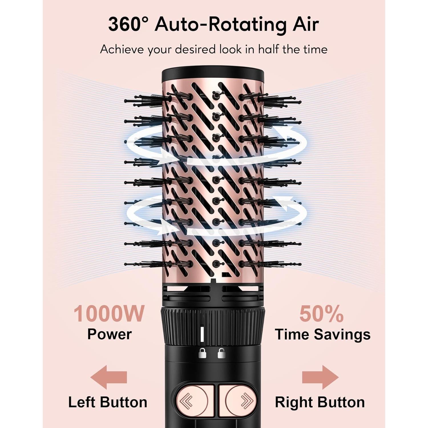 Cepillo Secador Rotatorio Terviiix 4 en 1 1000W Negro