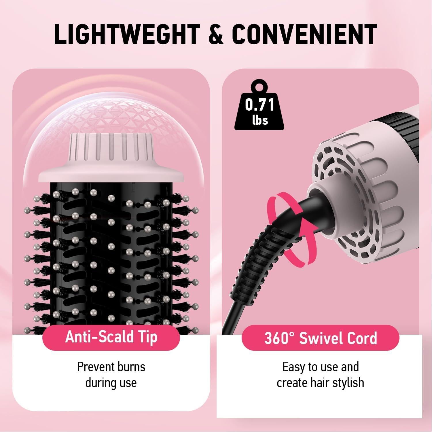 Cepillo Secador de Cabello MiroPure 4 en 1 con 4 Temperaturas