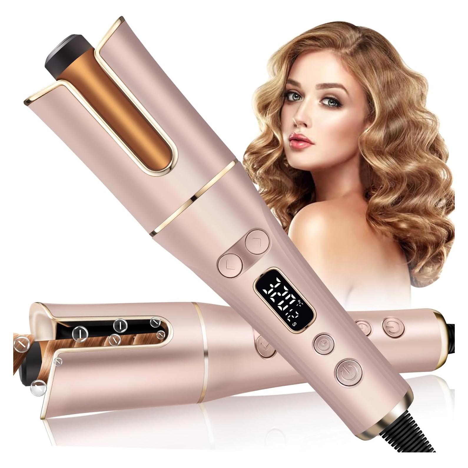 Rizador Automático EIHOO 1" (2.54 cm) Rosa con Pantalla LCD