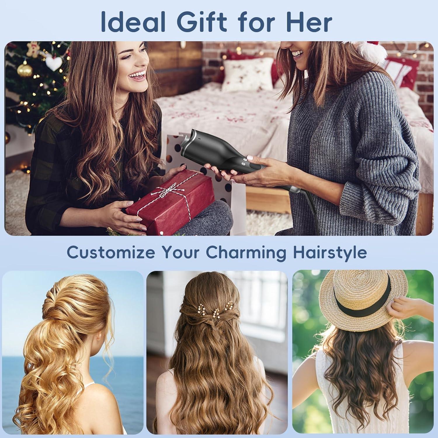 Rizador de Cabello Automático WOKEIO 1" (2.54 cm) 4 Temperaturas