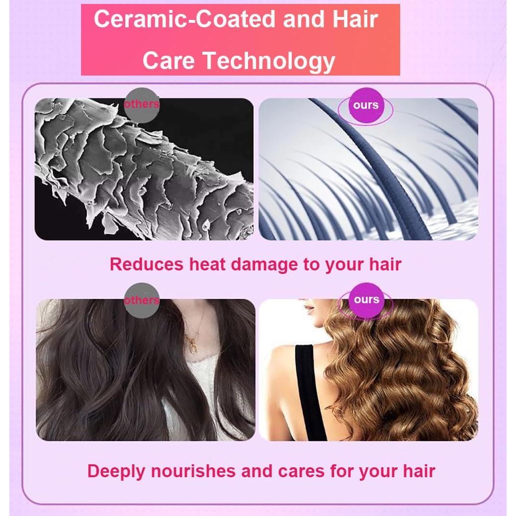 Rizador Automático de Cabello EYCOMTOM Rosa 28mm 4 Temperaturas