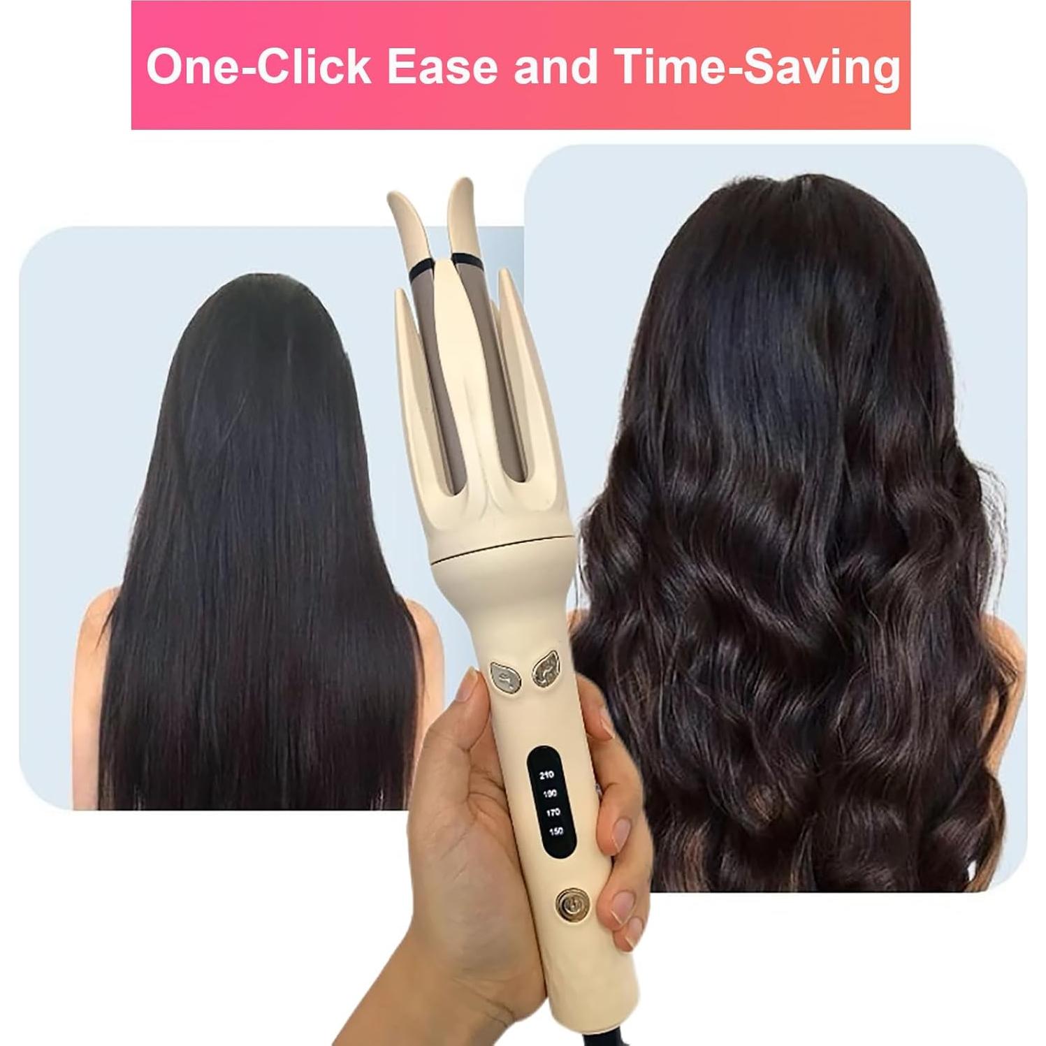 Rizador Automático de Cabello EYCOMTOM Rosa 28mm 4 Temperaturas