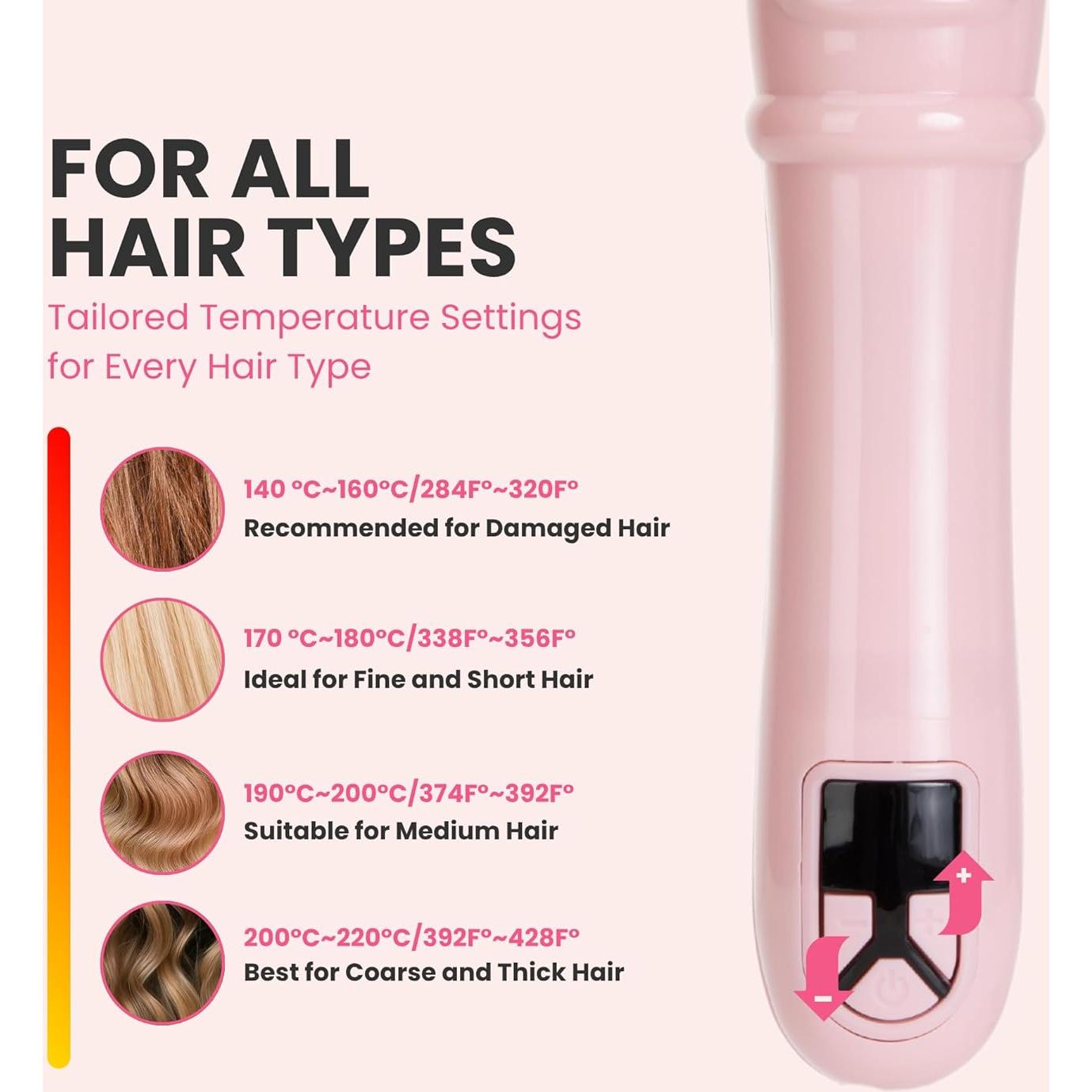 Plancha de Rizar Automática Honey Coco 2.69 cm Rosa