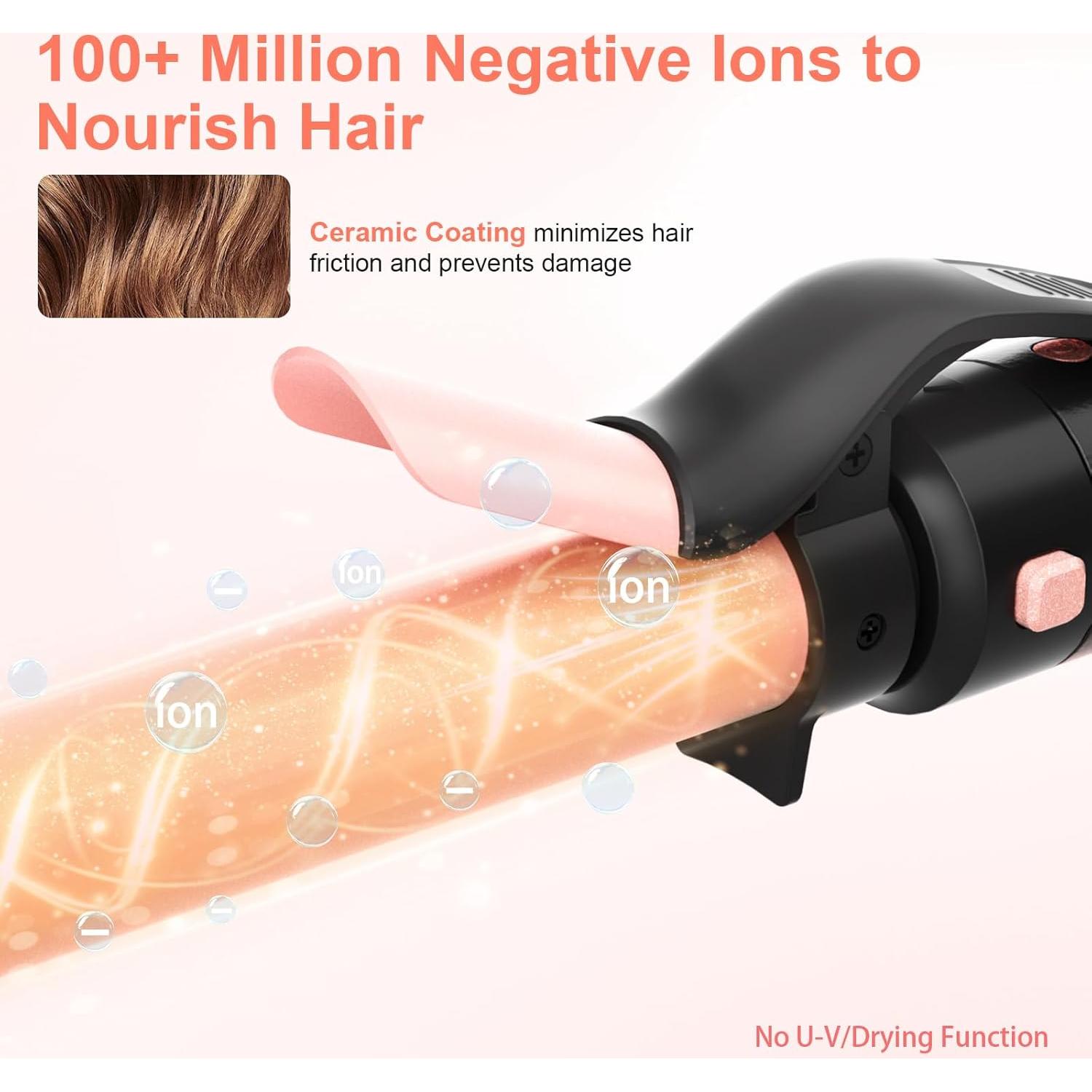 Plancha de Rizar Automática AFANSO 3 en 1 1.5" Oro Rosa