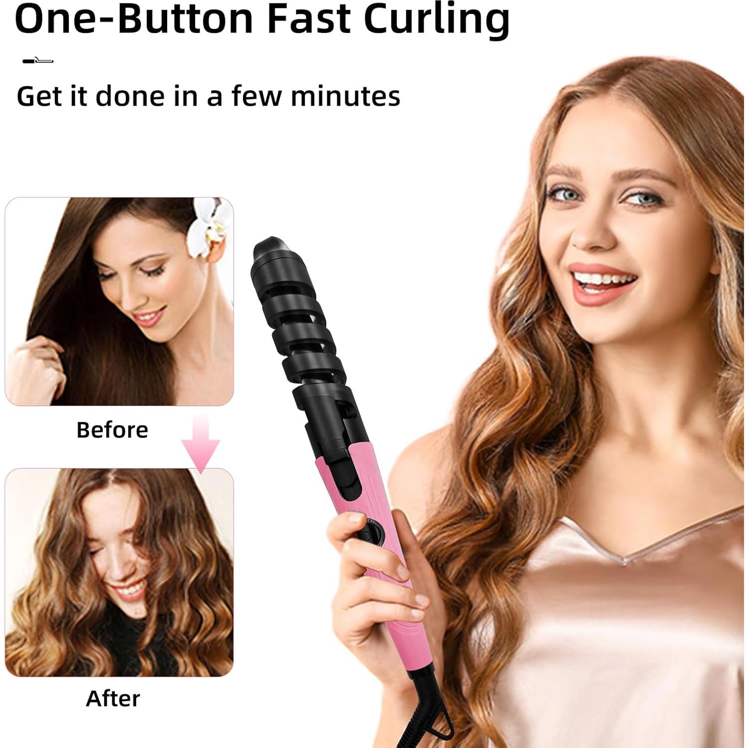 Varita de Rizado Cerámica AUITRONCARE 1.9 cm Rosa