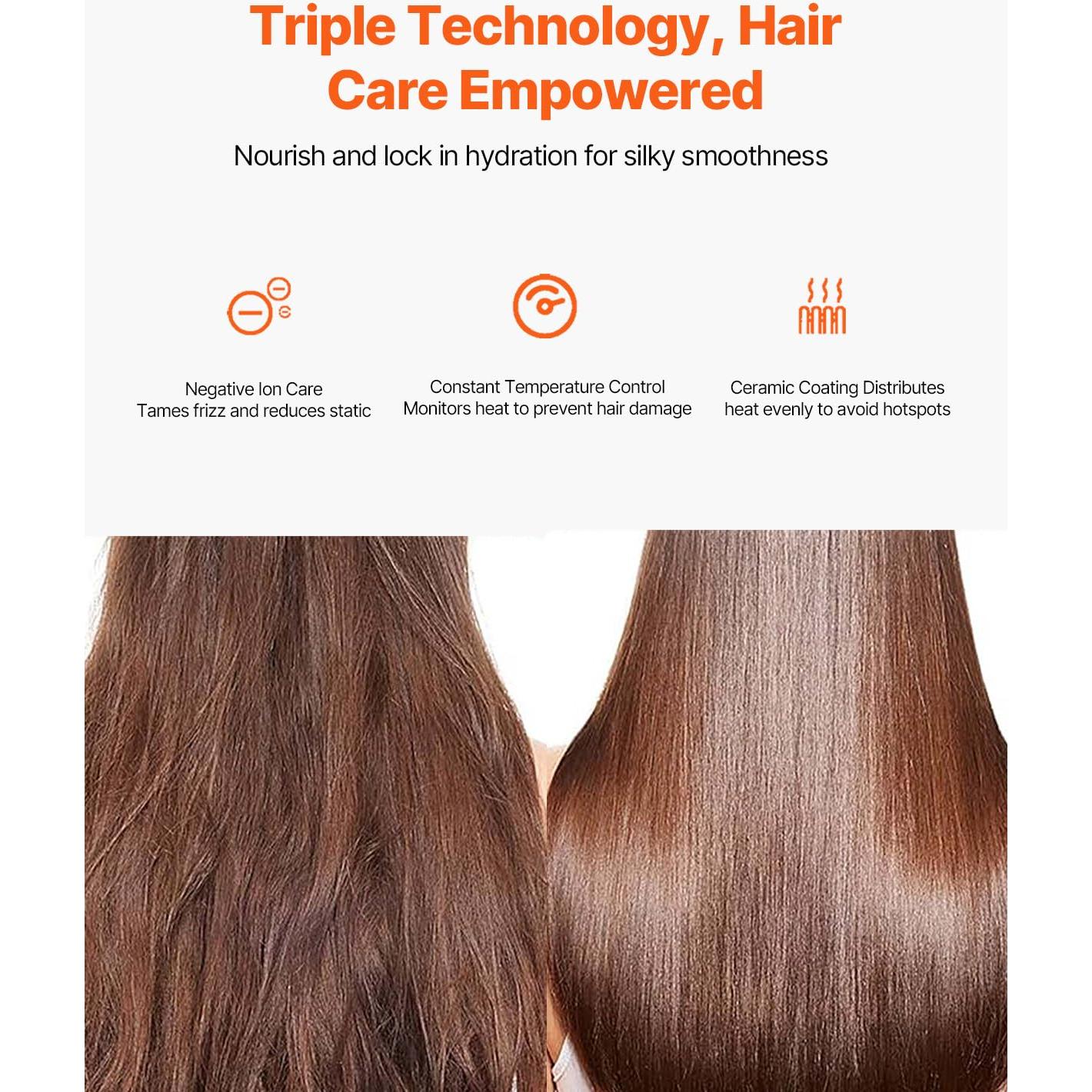 Cepillo Secador y Estilizador VEVOR 5-en-1 con 3 Cabezas