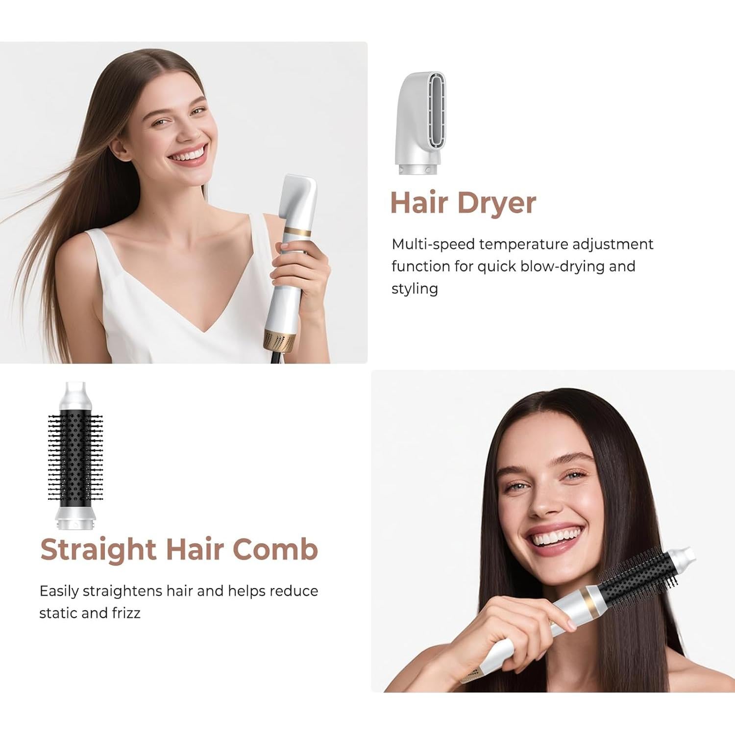 Set de Cepillo Secador de Pelo 5 en 1 Trylater - Alisador y Rizador