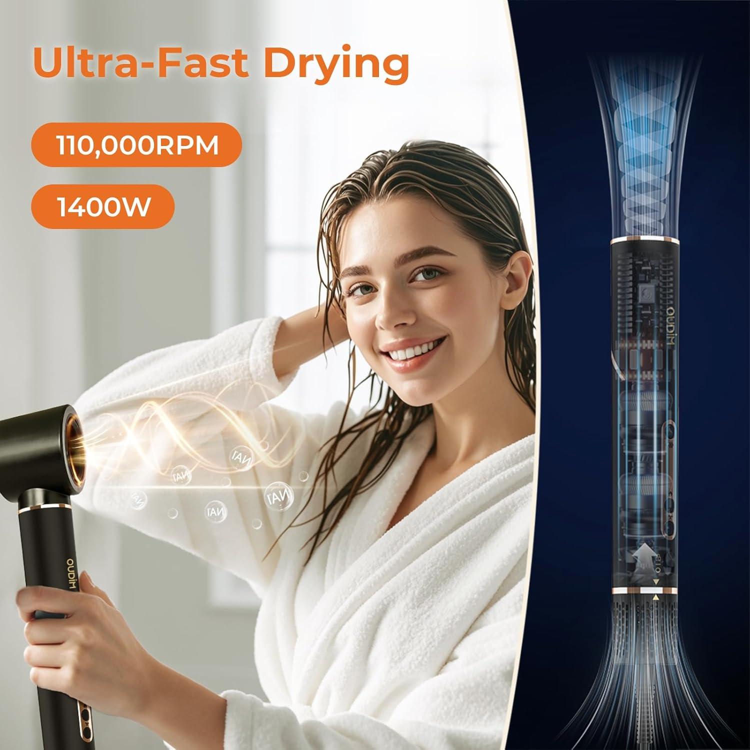 Cepillo de Aire Caliente Oudim 6 en 1 con Iones Negativos