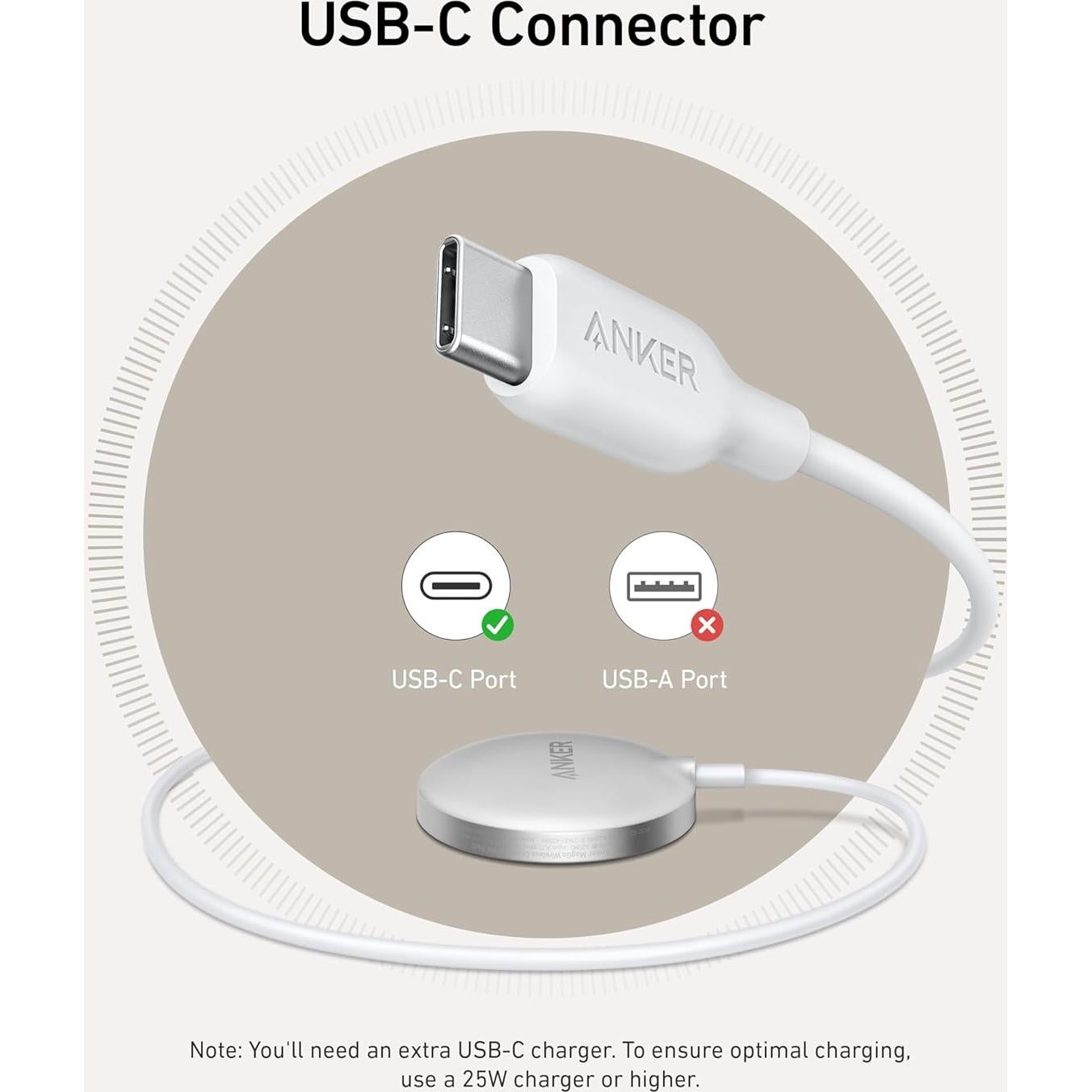 Cargador Inalámbrico Anker MagGo 15W para iPhone 16