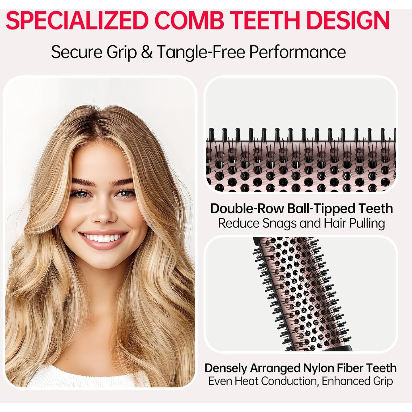 Cepillo Térmico Hahahope 1.5" Cerámica 10 Temperaturas