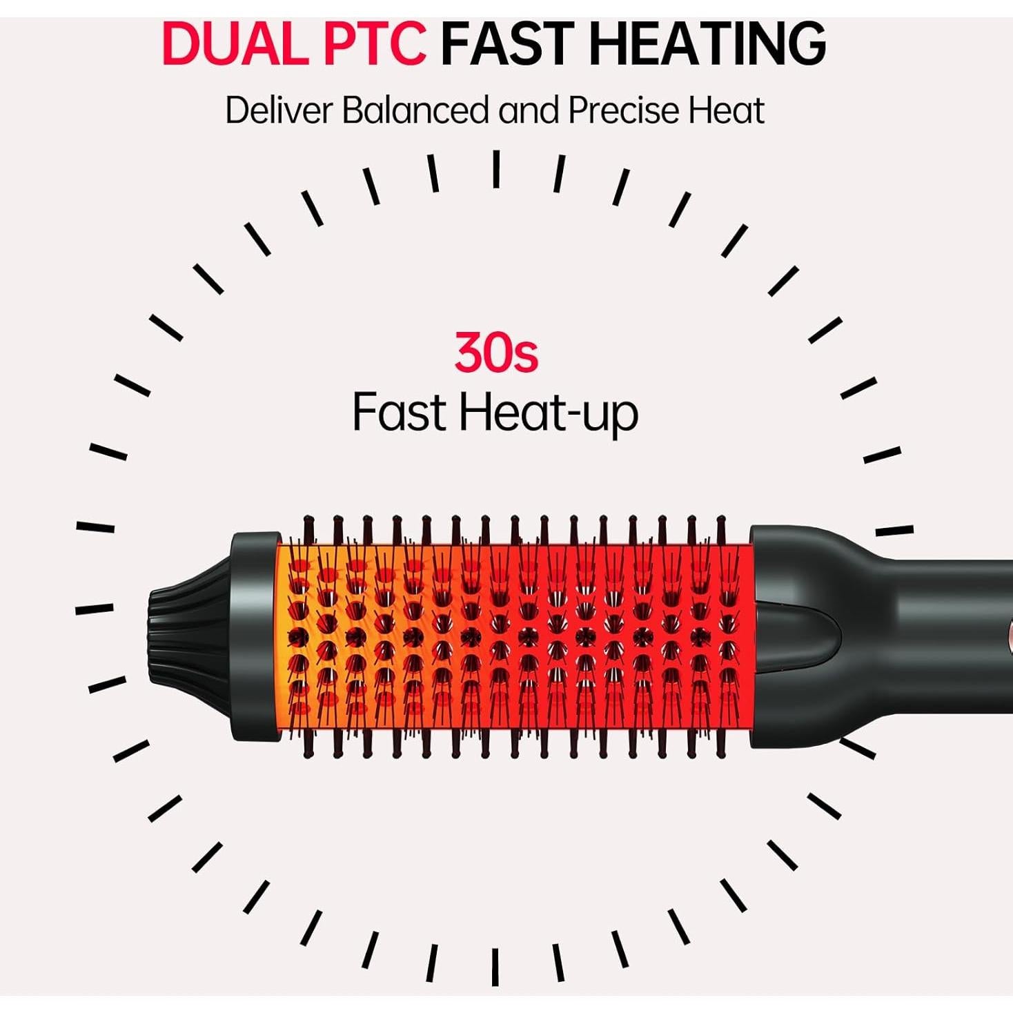 Cepillo Térmico Hahahope 1.5" Cerámica 10 Temperaturas