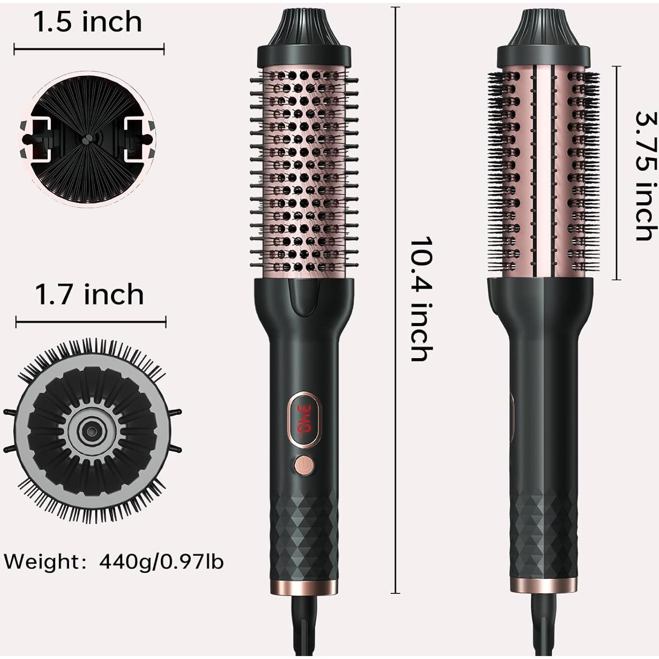 Cepillo Térmico Hahahope 1.5" Cerámica 10 Temperaturas