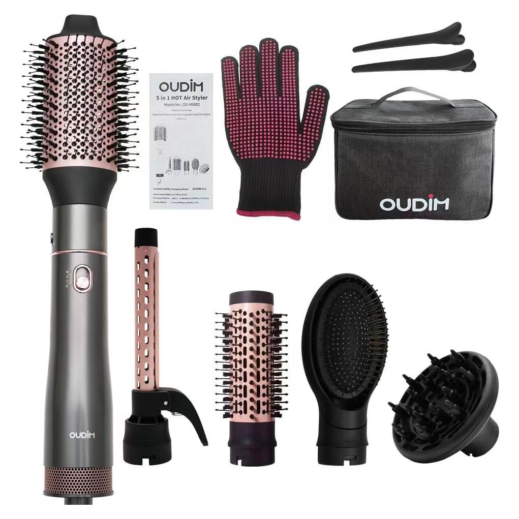 Set de Cepillo Secador de Cabello Yueli 5 en 1 con Iones Negativos