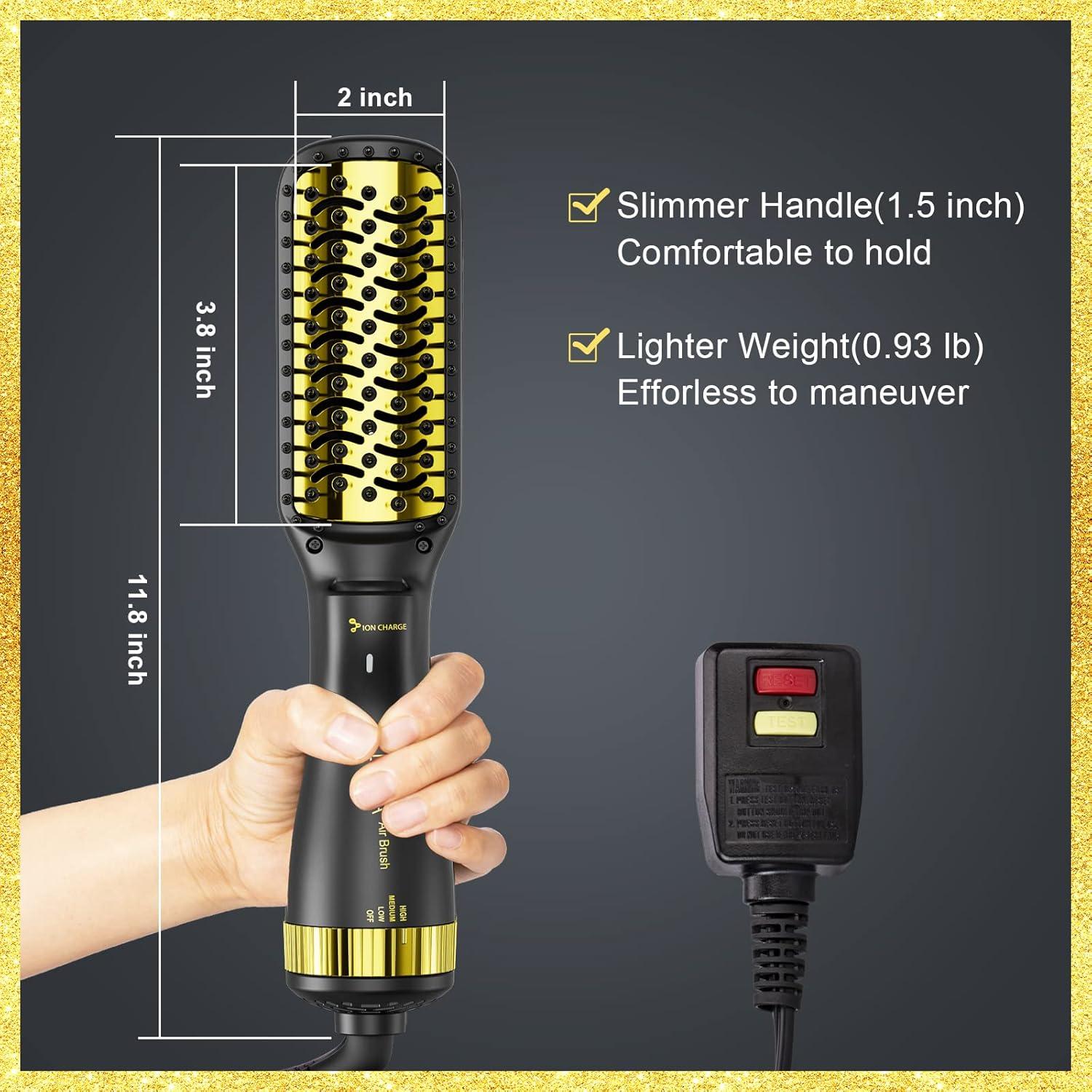 Cepillo Secador Iónico LURA 600W con Peine y Alisador