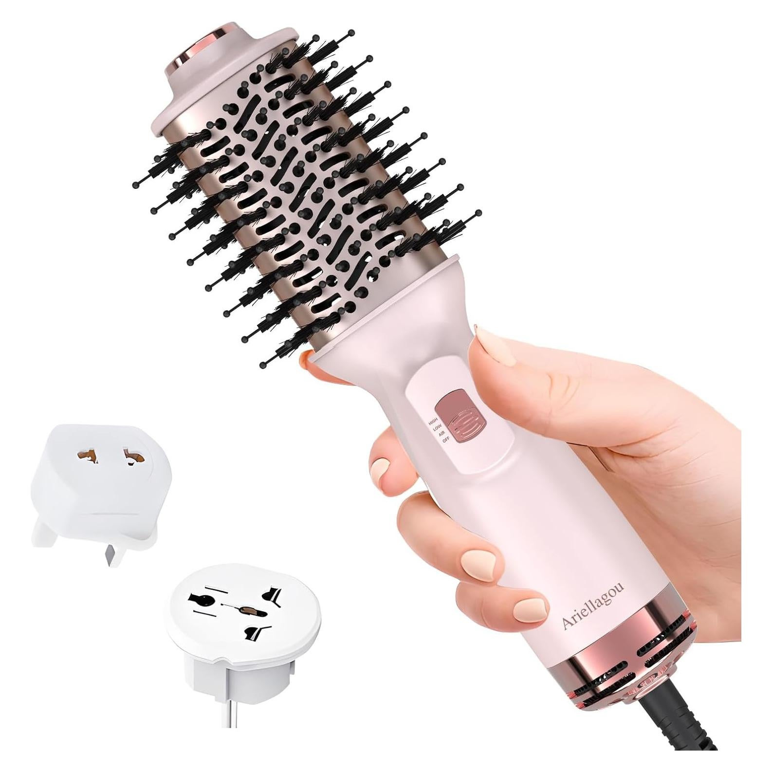 Cepillo Secador de Cabello Mini Doble Voltaje Ariellagou 25.4 cm