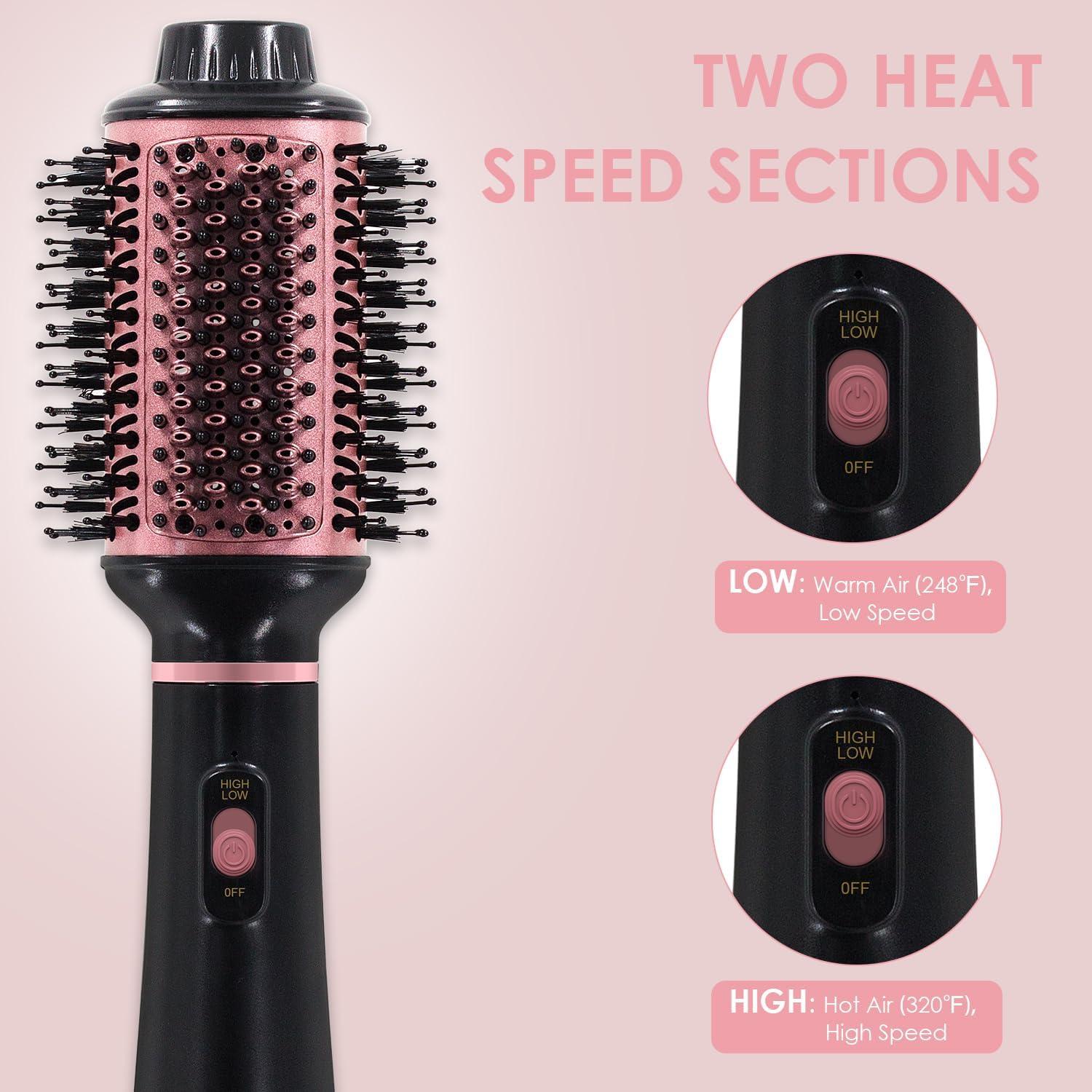 Cepillo Secador 4 en 1 BANGMENG R-15 Cerámica 6.35 cm