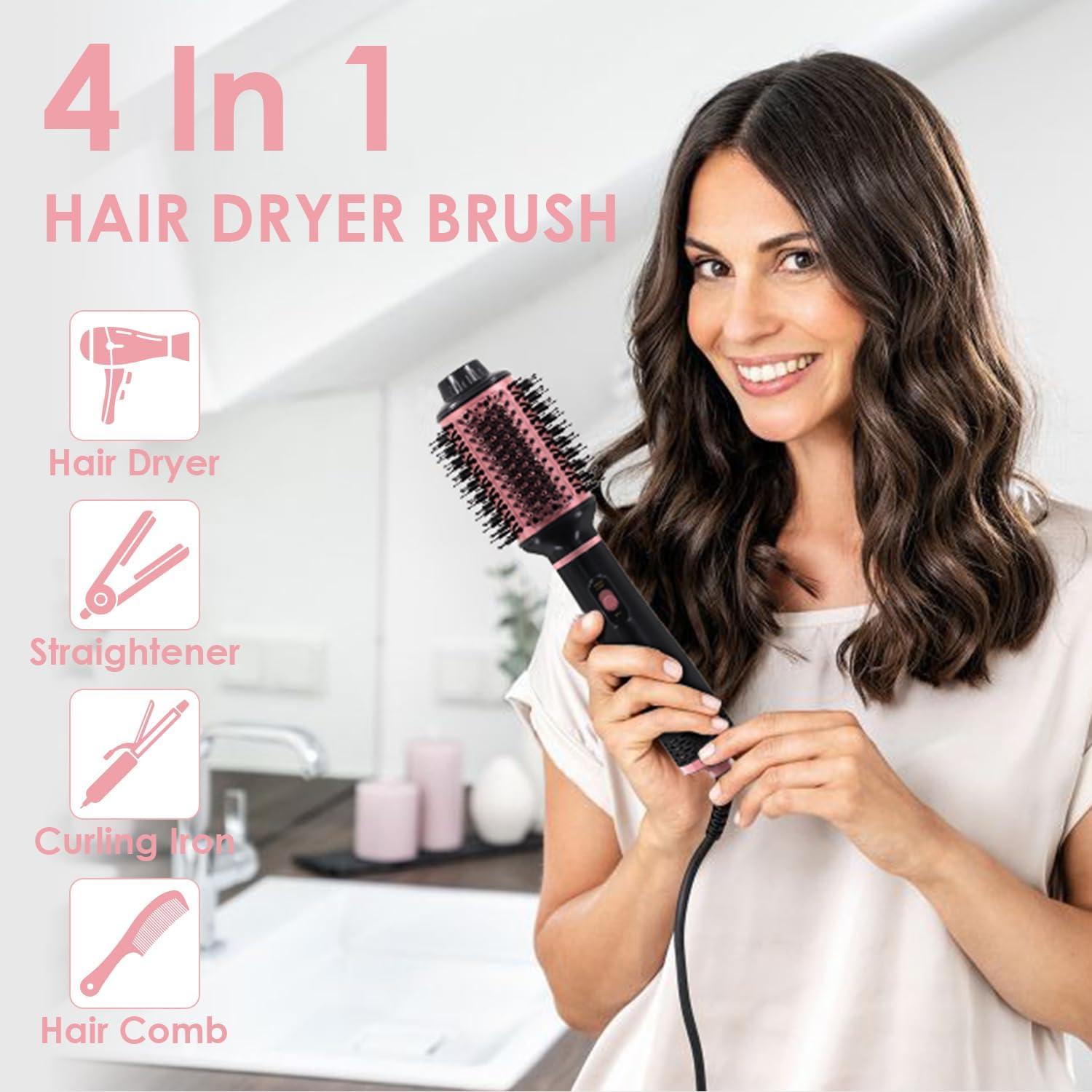 Cepillo Secador 4 en 1 BANGMENG R-15 Cerámica 6.35 cm