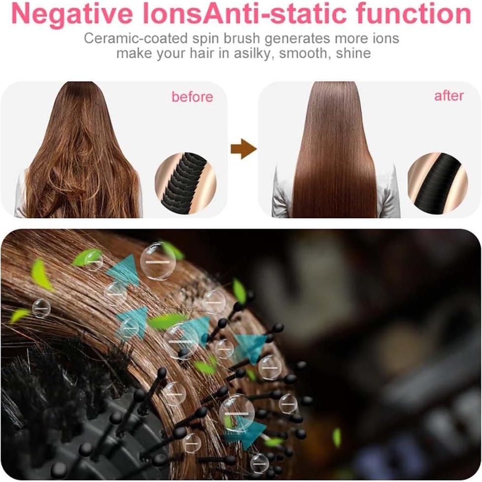 Cepillo Secador 4 en 1 Ébano Grande Dorado con Iones Negativos