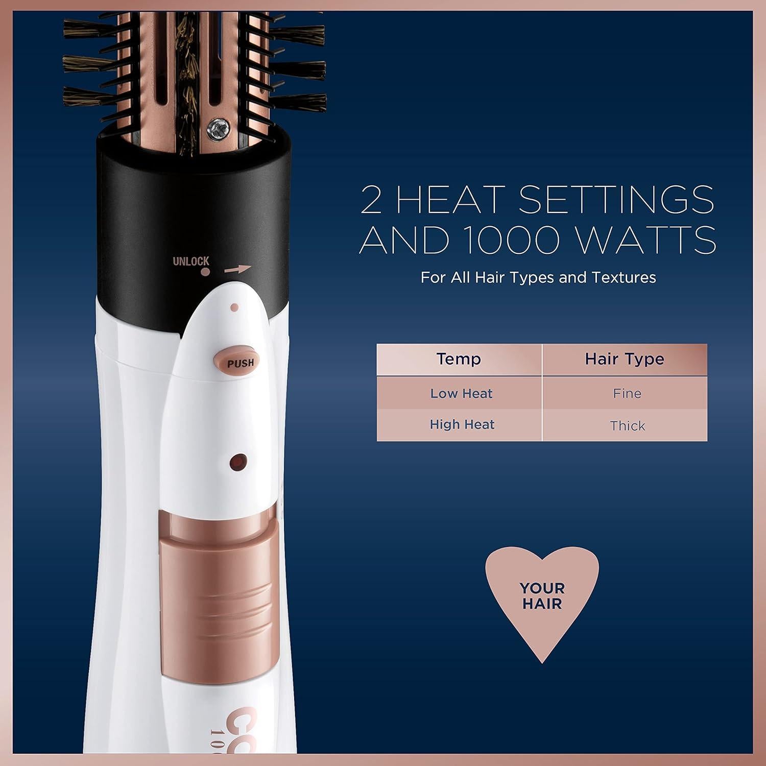 Cepillo de Aire Caliente Conair 3 en 1 1000W Cerámica