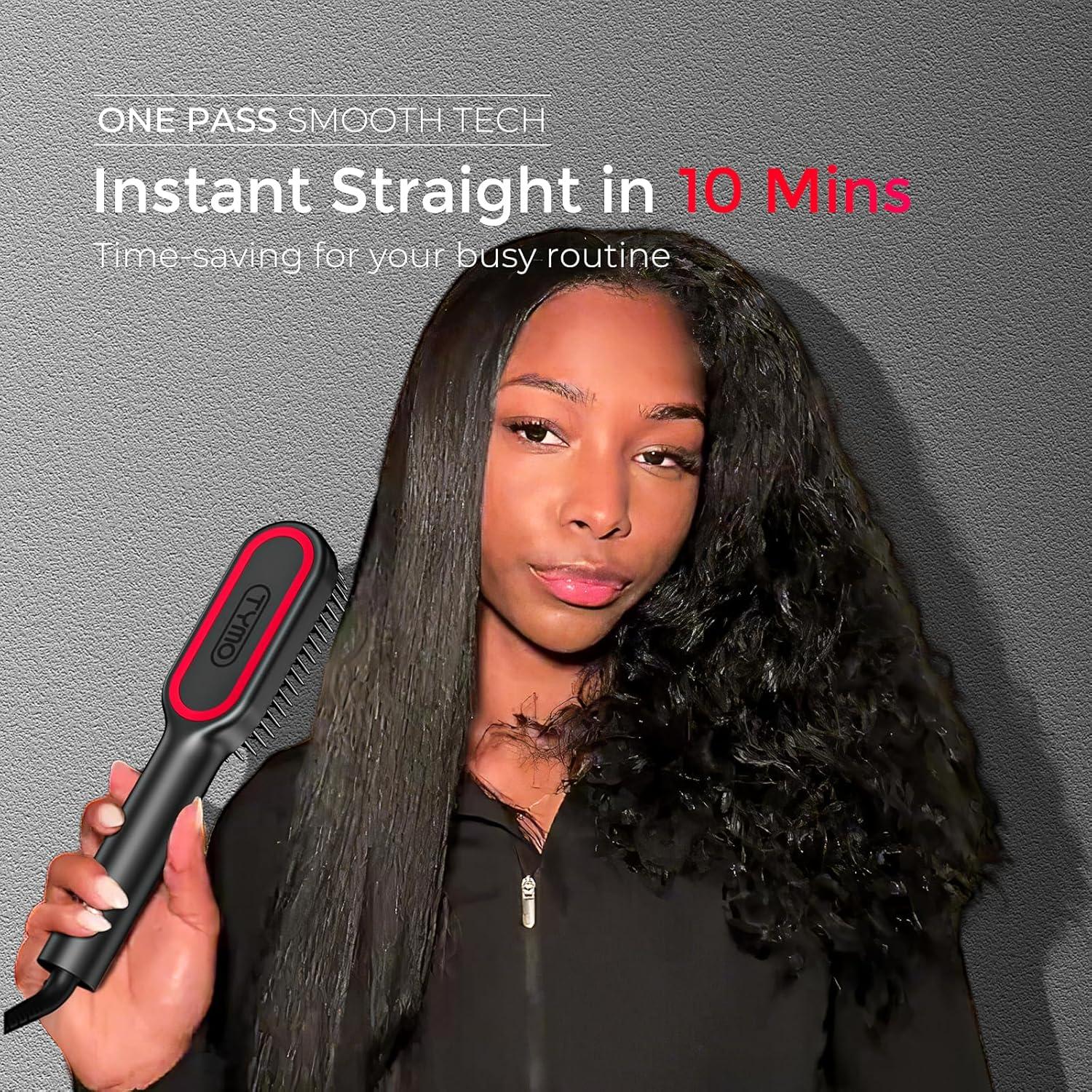 Cepillo Alisador TYMO Compacto Iónico 260g Negro