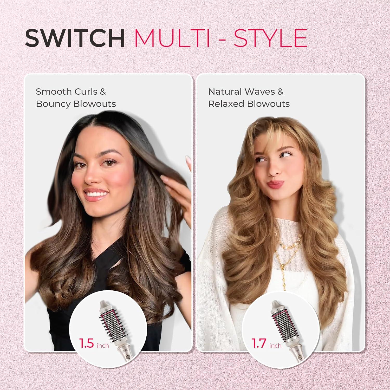 Cepillo Térmico TYMO STYLUX 1.5" Alisador y Rizador 2 en 1