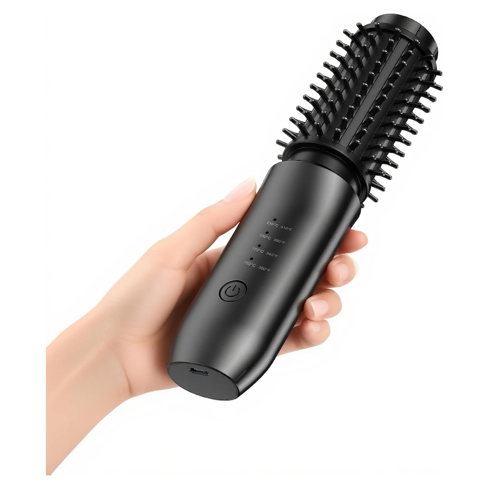 Cepillo Rizador Inalámbrico CARESKY Negro 1.5" USB-C 200M Iones