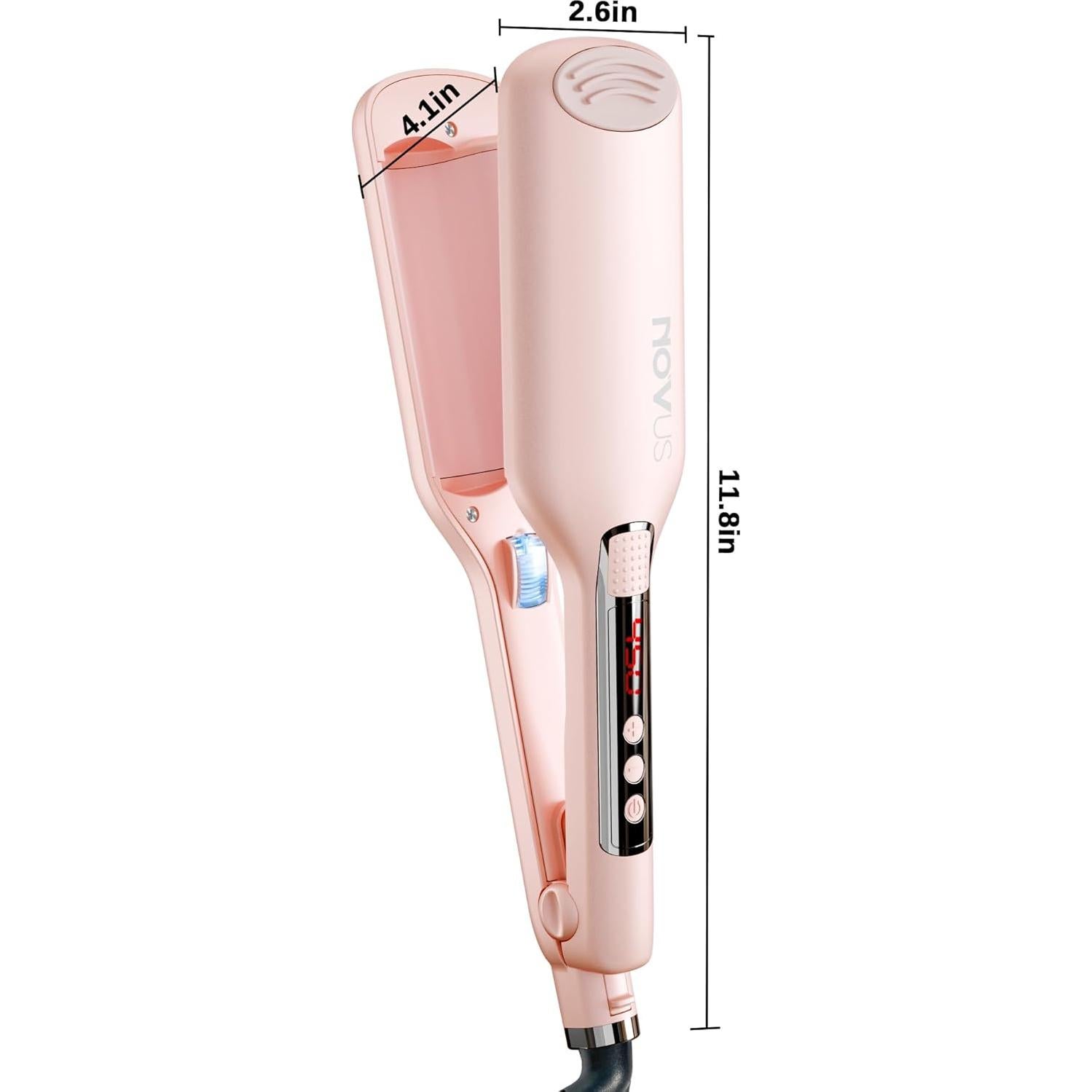 Rizador de Cabello NOVUS 2 Barriles 1.1" Cerámica Iónica Rosa