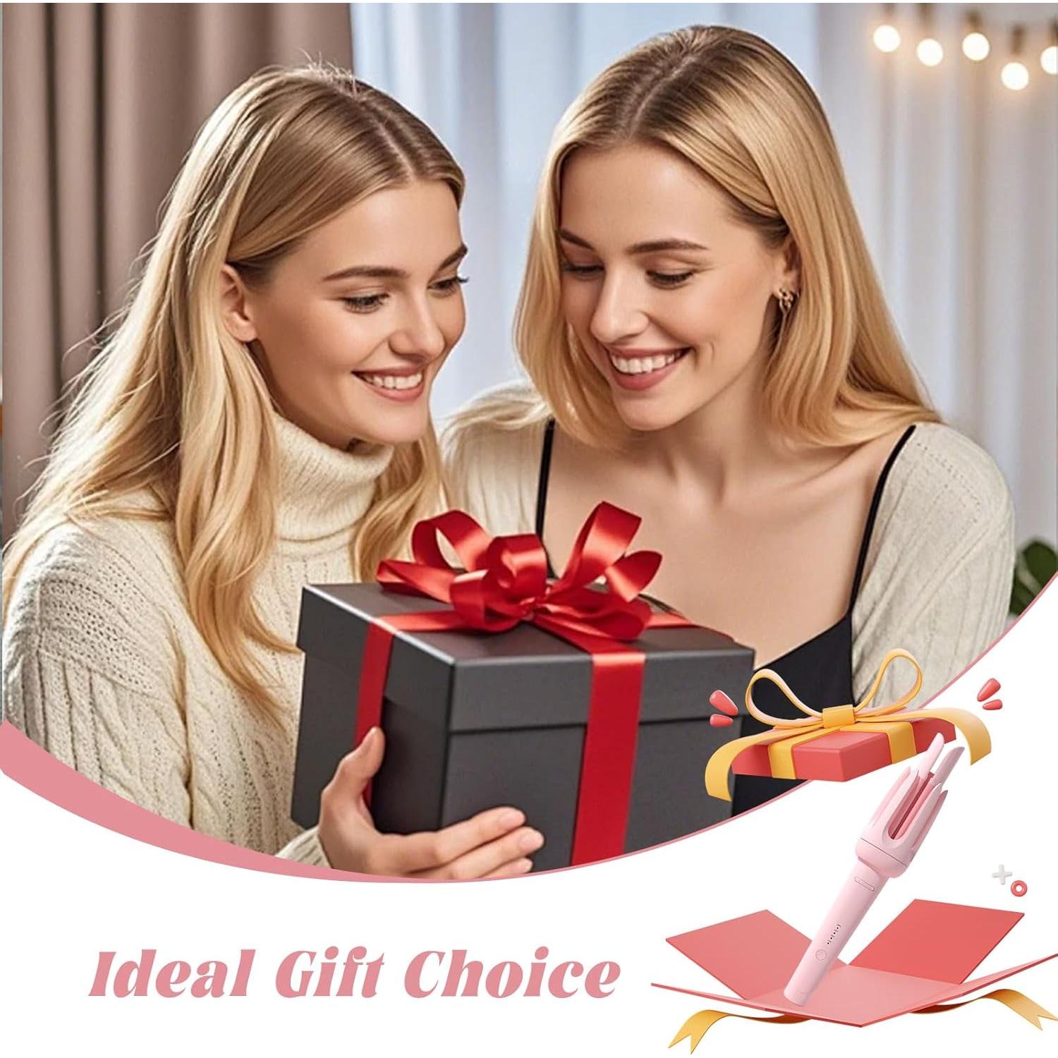 Rizador Automático Wrewing HJJF02 3.18 cm Rosa con Pantalla LED