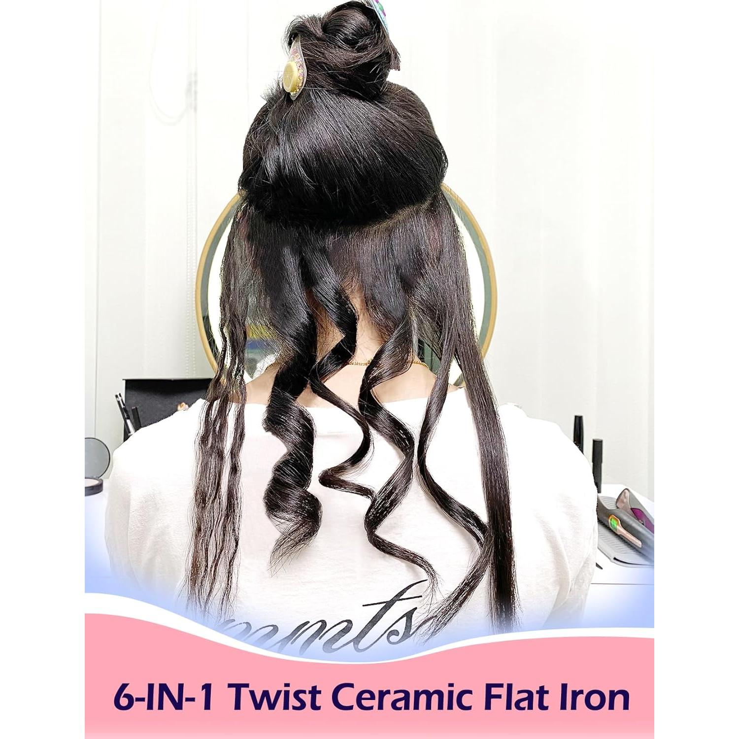 Plancha de Pelo ANGENIL Pro Twist 2 en 1 Rosa Doble Voltaje