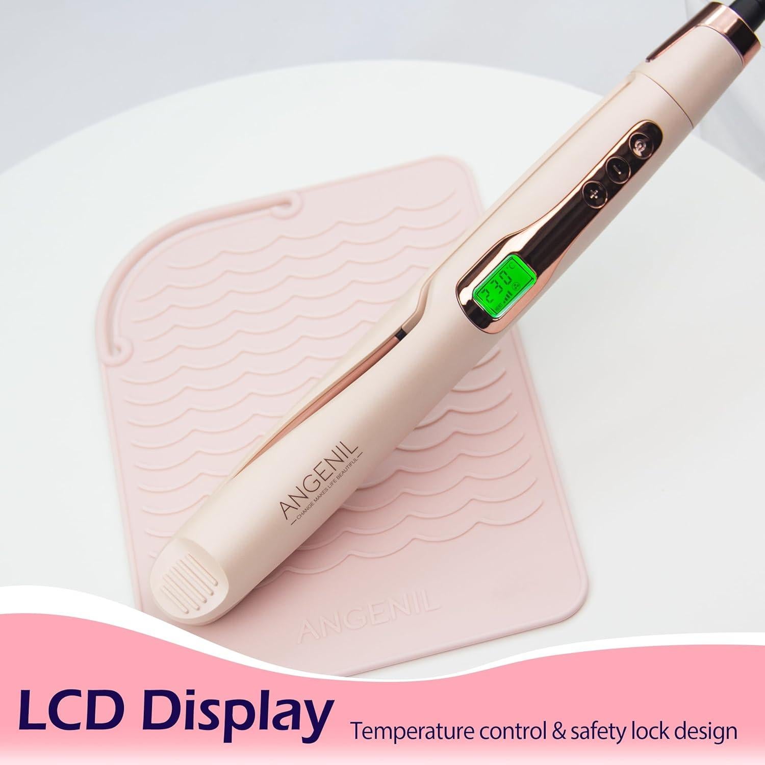 Plancha de Pelo ANGENIL Pro Twist 2 en 1 Rosa Doble Voltaje