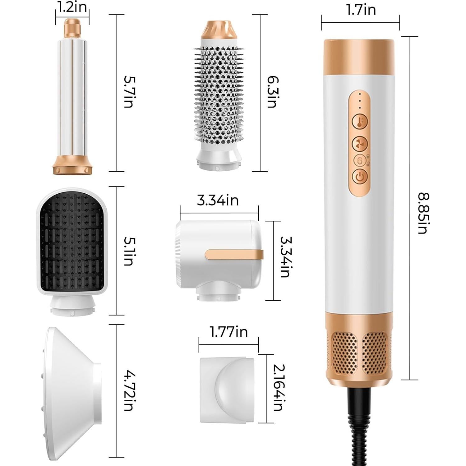 Cepillo Secador 7 en 1 Yitrust - Alisar, Rizar y Secar Cabello