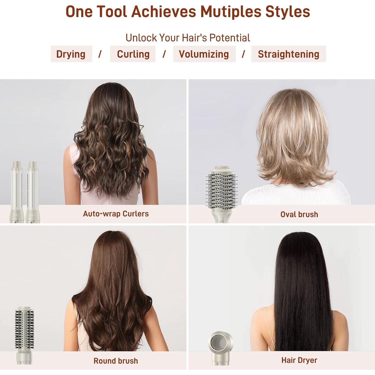 Estilizador de Cabello 5 en 1 MESCOMB SM-5319 110000 RPM