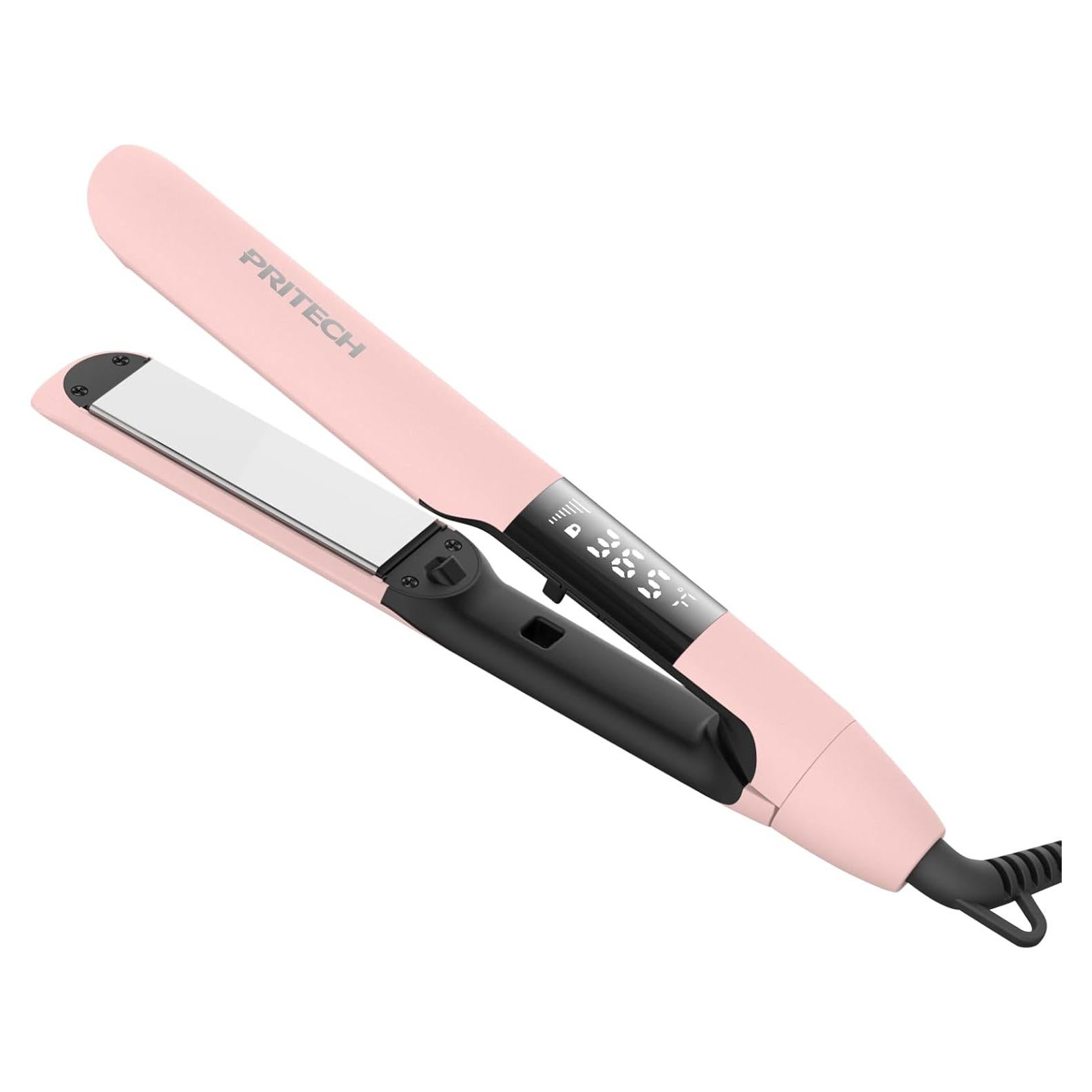 Plancha de Pelo y Rizador 2 en 1 PRITECH Rosa, Titanio, 120-232°C