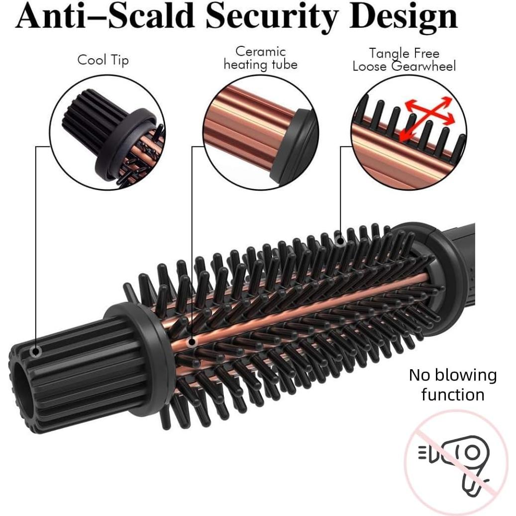 Cepillo Rizador AmoVee Cerámica Turmalina 1" Antiescaldante