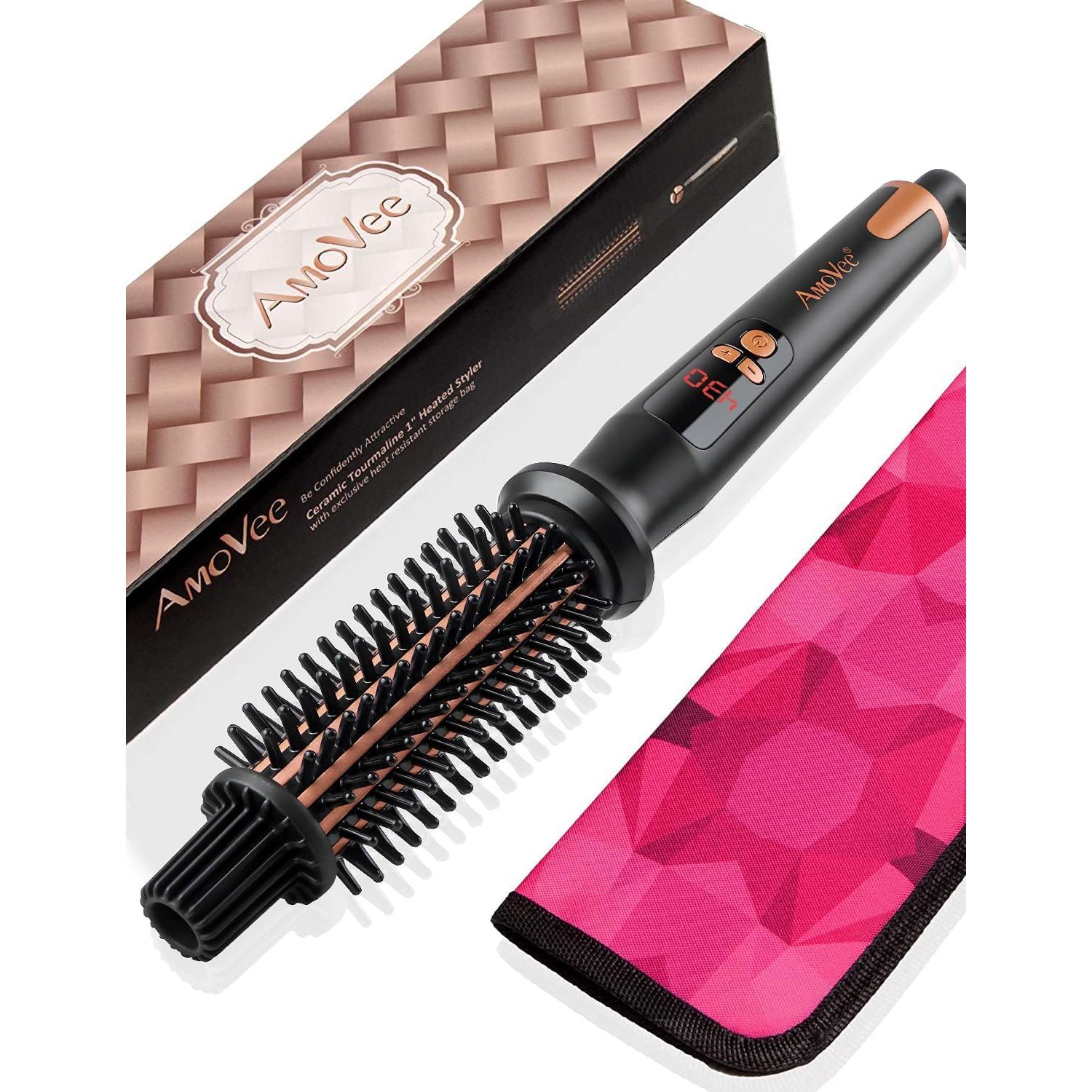 Cepillo Rizador AmoVee Cerámica Turmalina 1" Antiescaldante