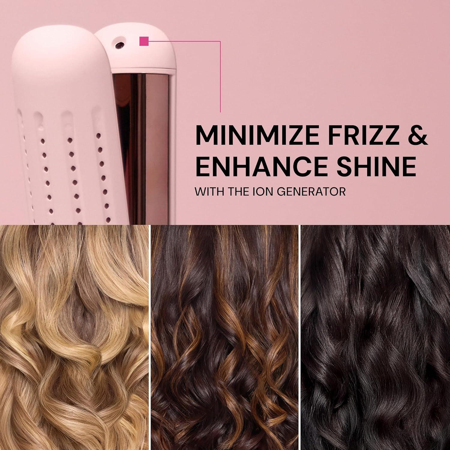 Plancha de Rizos L'ANGE HAIR Le Duo Flex 360° Rosa - Titanio