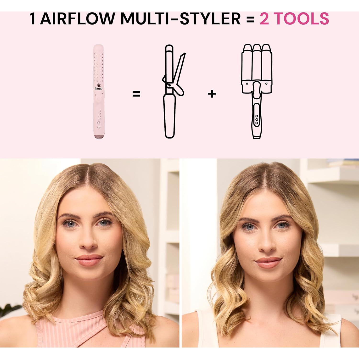 Plancha de Rizos L'ANGE HAIR Le Duo Flex 360° Rosa - Titanio