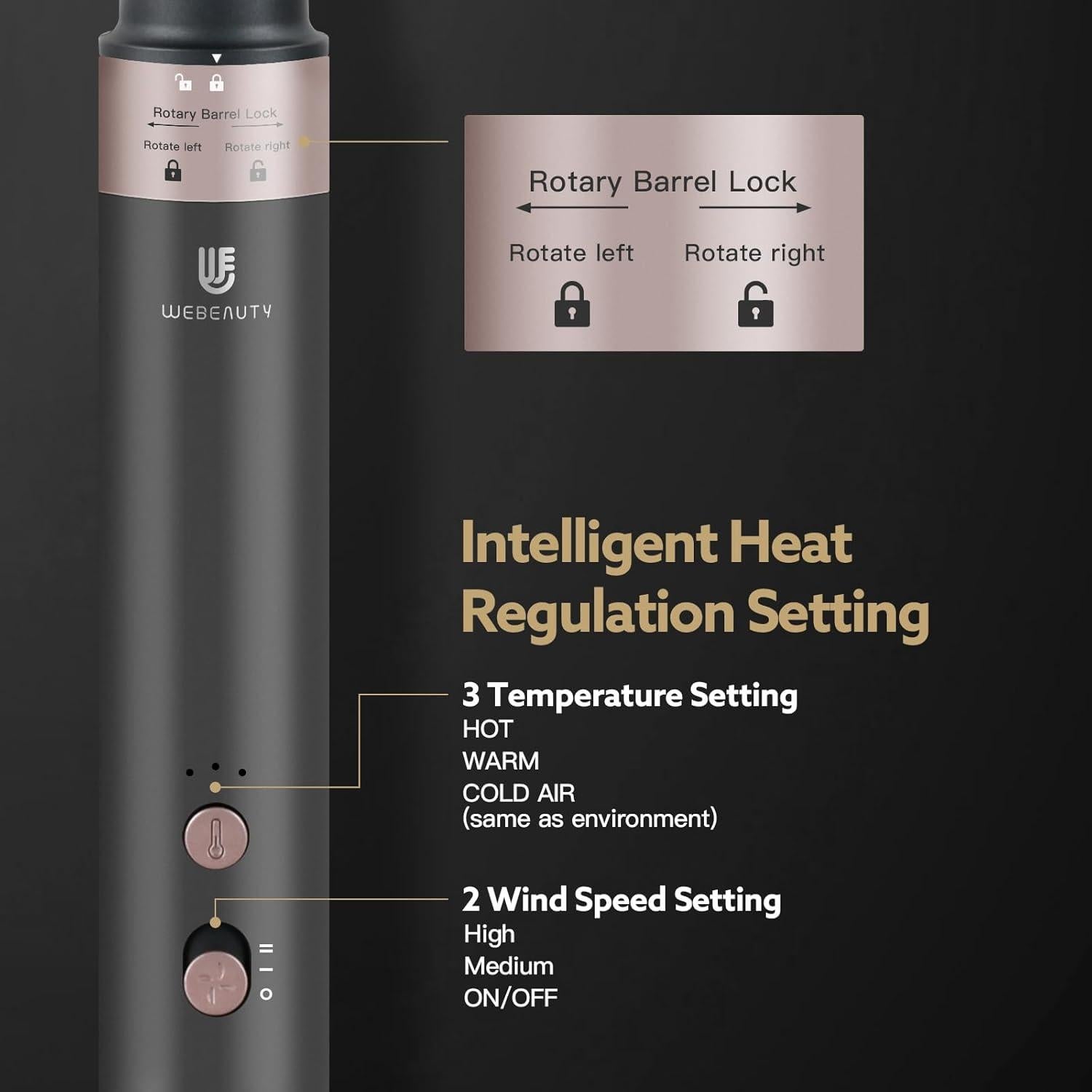 Secador de Cabello y Plancha Rizador Automática Webeauty F9A