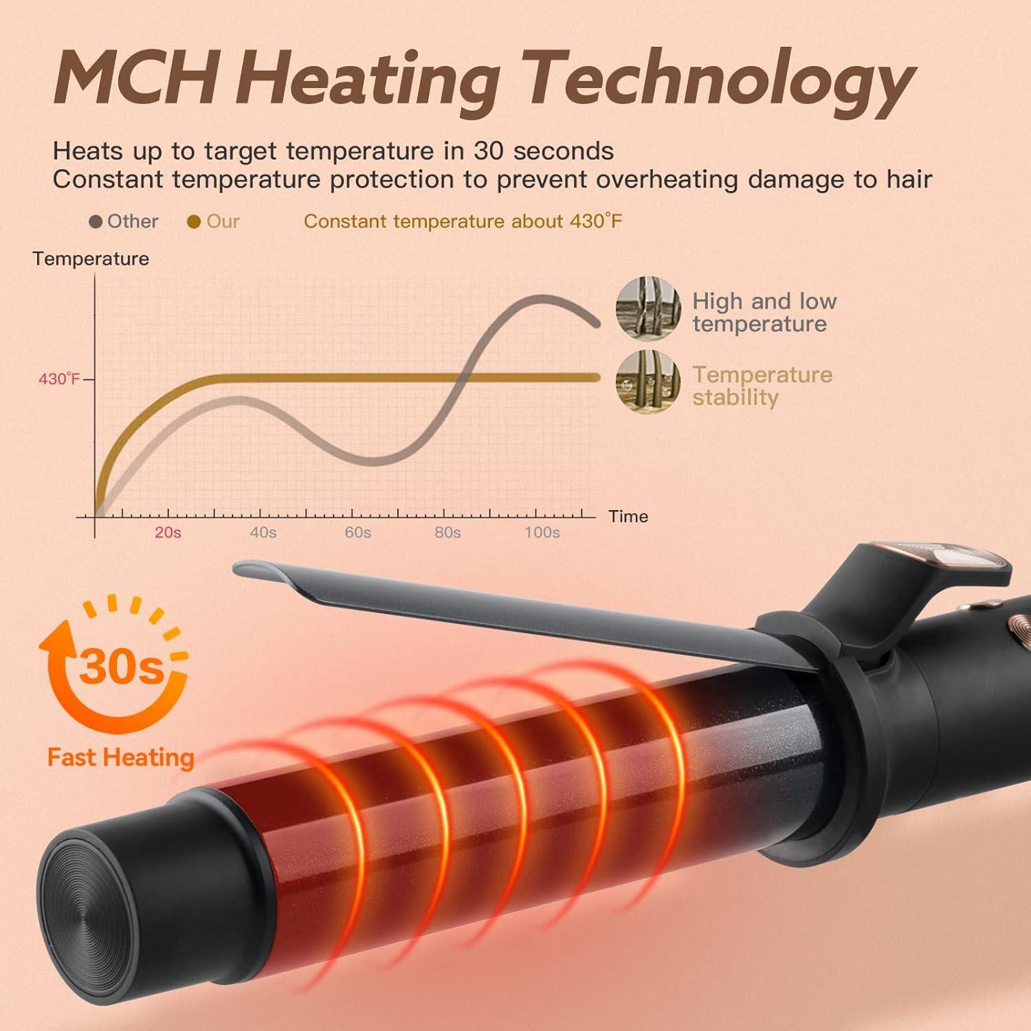 Plancha de Rizar Automática WeChip 1.25" Cerámica 221°C