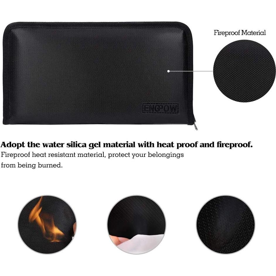 Carpeta Expansible Ignífuga ENGPOW A5 13 Bolsillos Negra