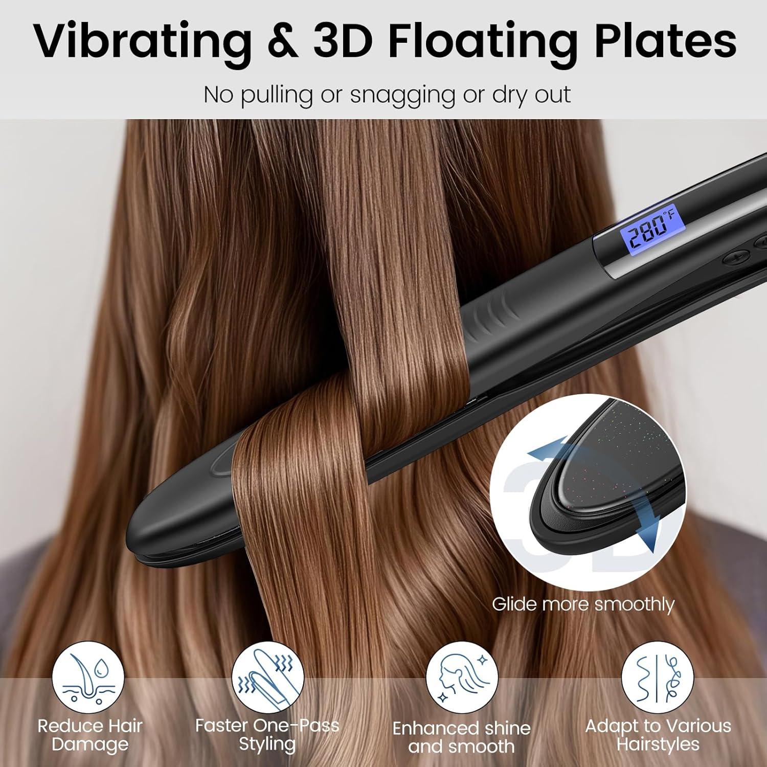 Plancha de Pelo 2 en 1 Brightup Cerámica Turmalina 32cm