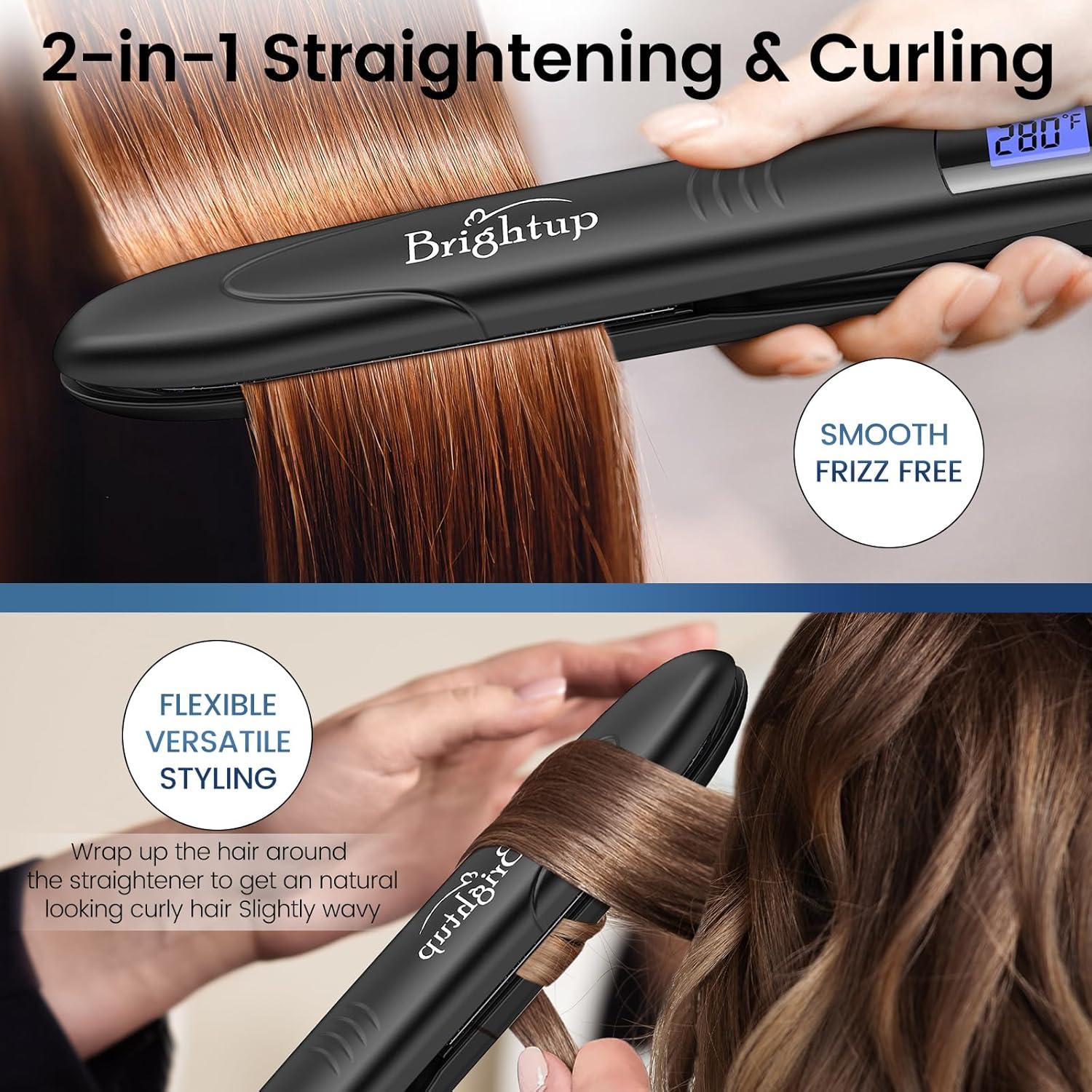 Plancha de Pelo 2 en 1 Brightup Cerámica Turmalina 32cm