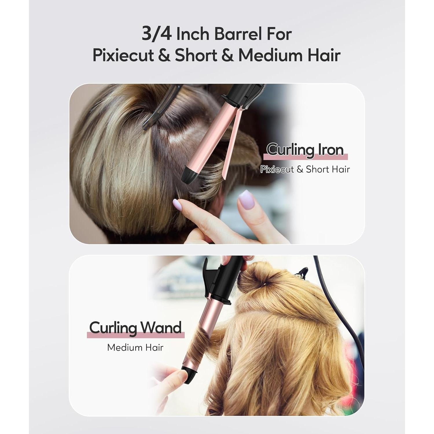 Rizador de Pelo Mini Cerámico Farery 3/4" Doble Voltaje