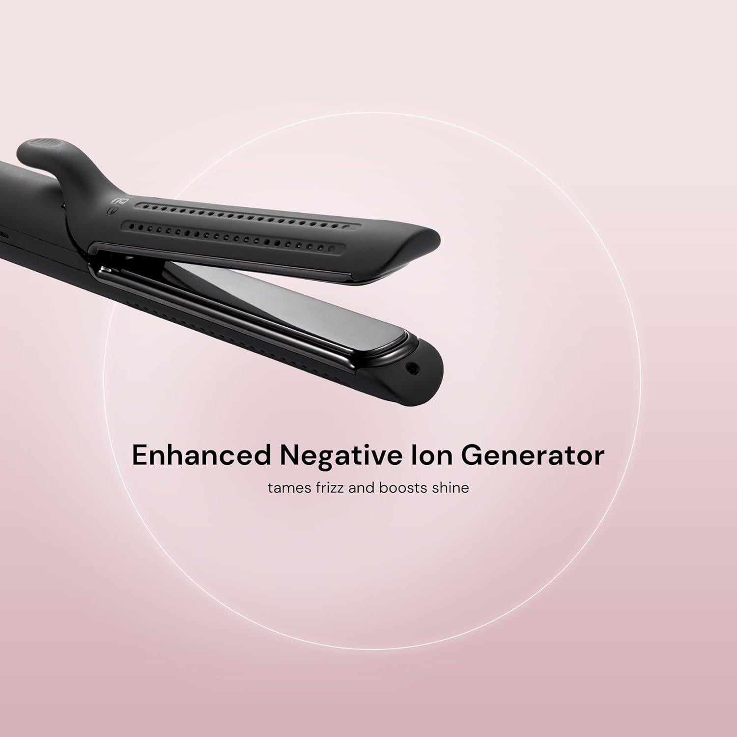 Plancha y Rizadora 2 en 1 L'ANGE HAIR Titanio Negro 2.54 cm