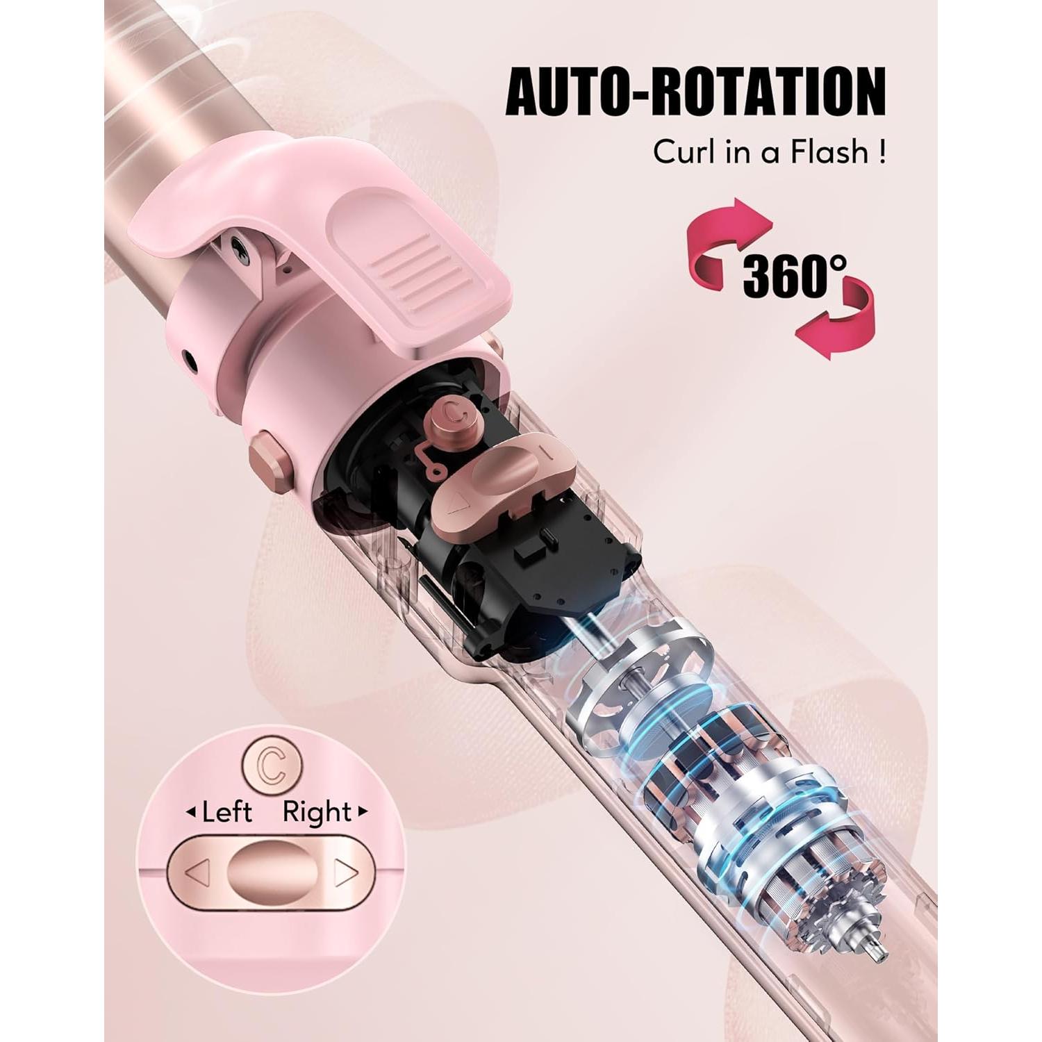 Plancha de Rizar Automática Farery 3 en 1 con Barriles Intercambiables