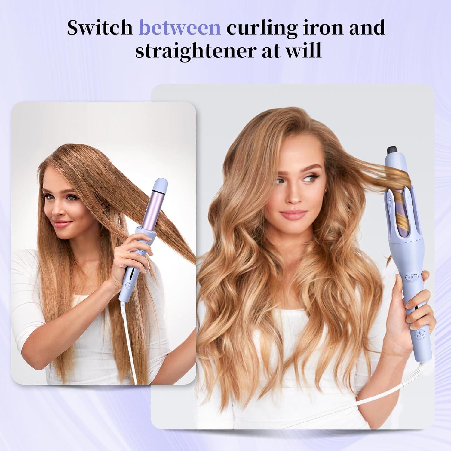 Plancha de Rizar y Alisar 2-en-1 GREEN BREATH 32mm Púrpura