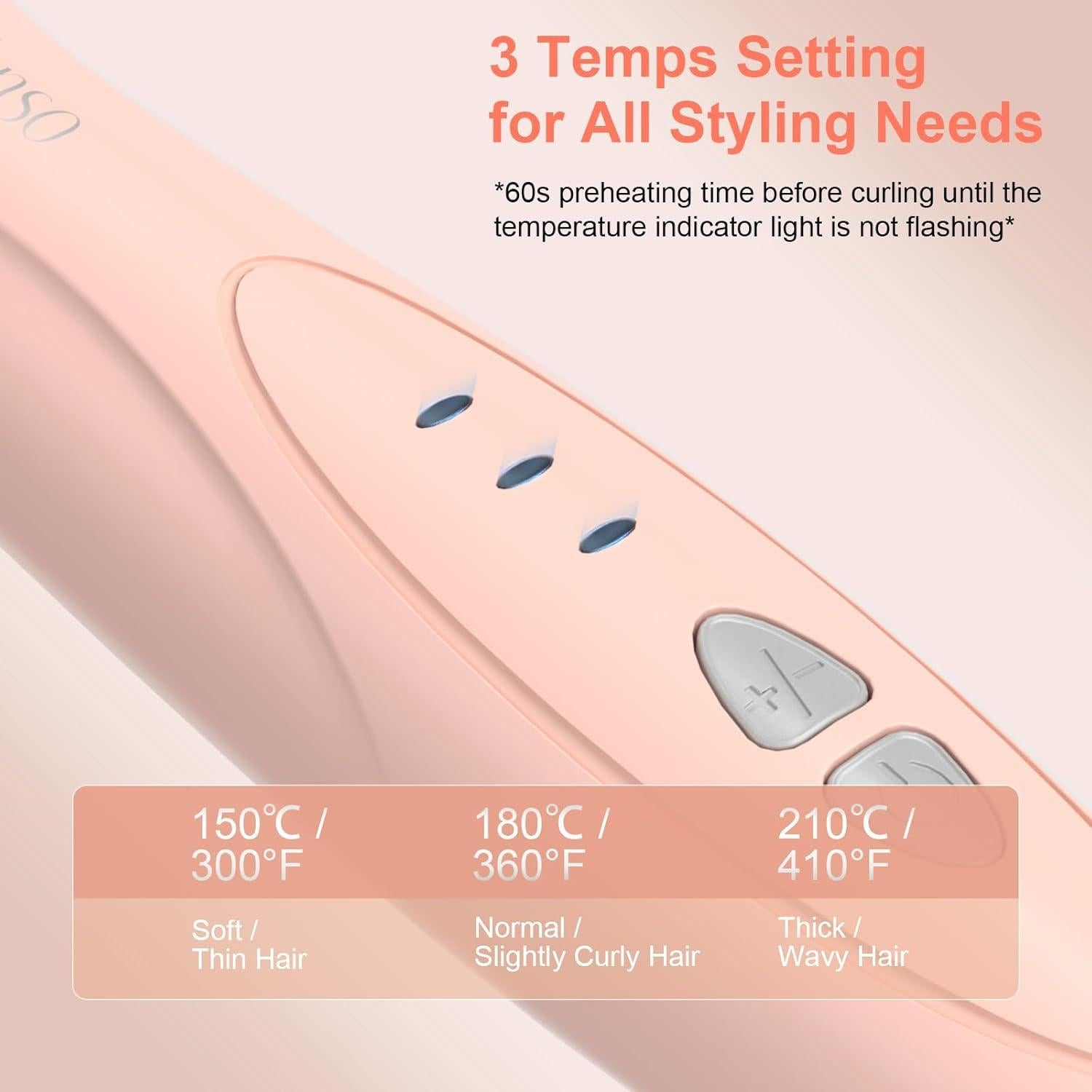 Plancha de Rizar Automática Afanso 3 en 1, 150-210°C