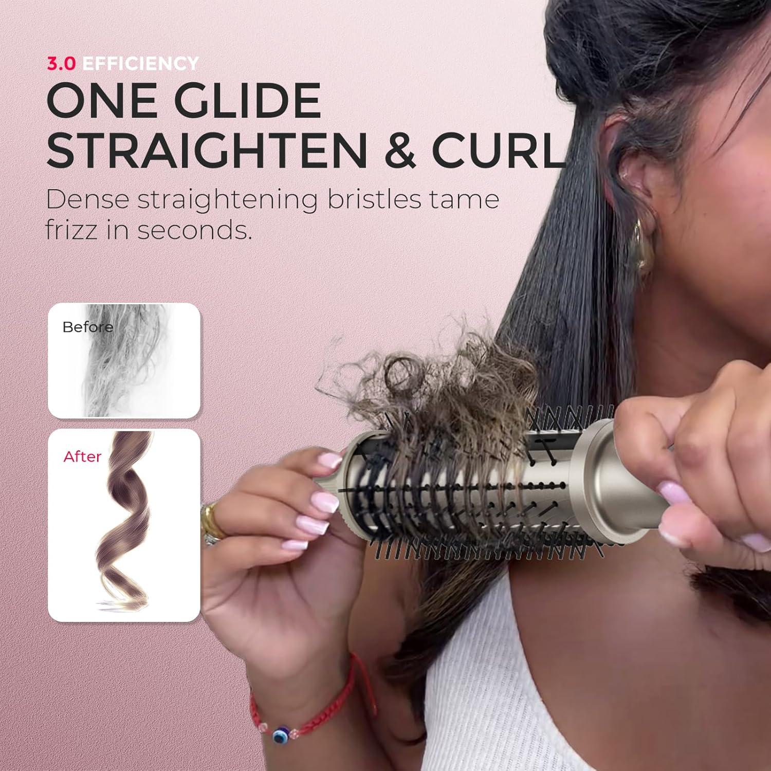 Cepillo Térmico TYMO Stylux Pro 1.5" Alisador y Rizador 2 en 1