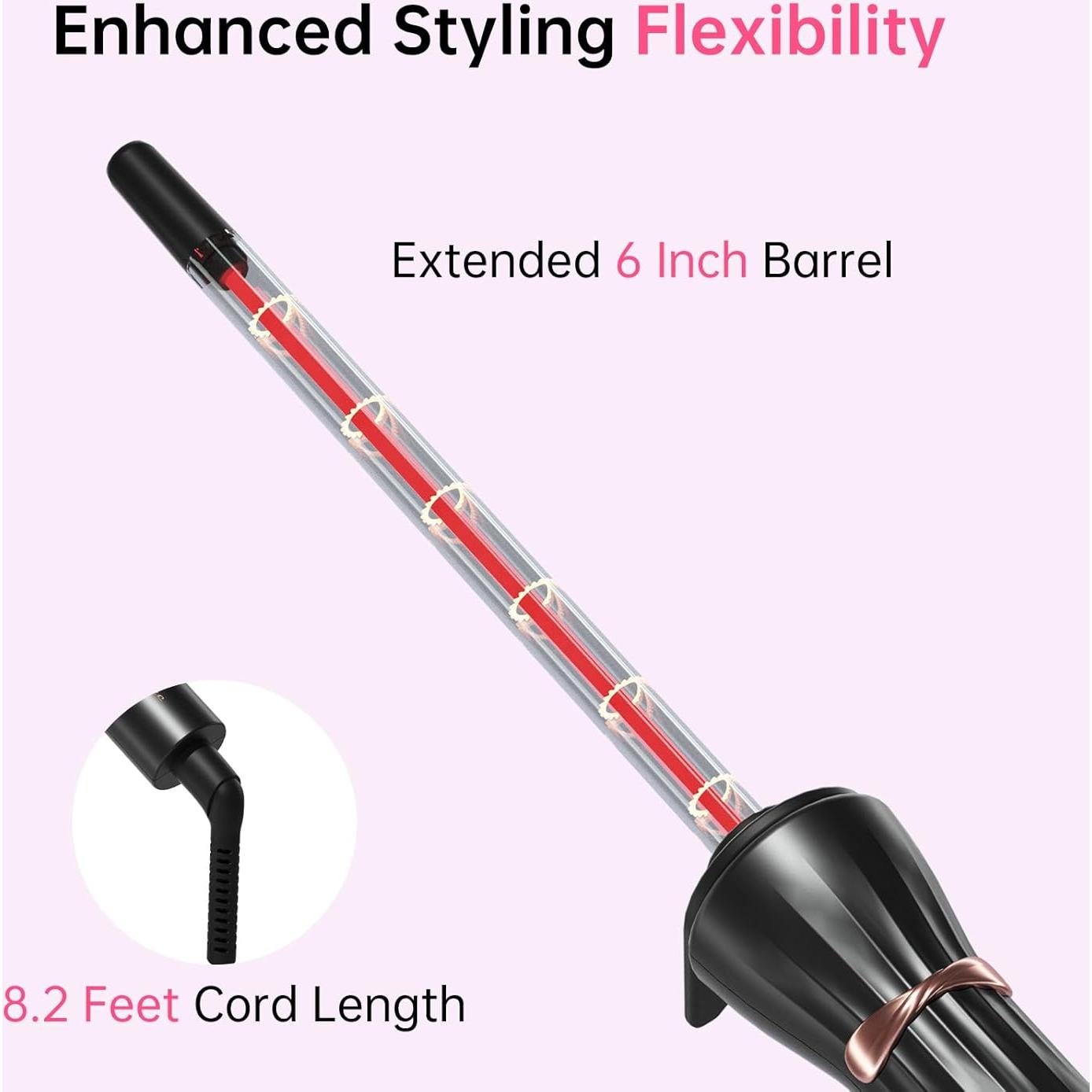 Rizador de Pelo Mini AIMSEE 9mm Oro Rosa 9 Temperaturas