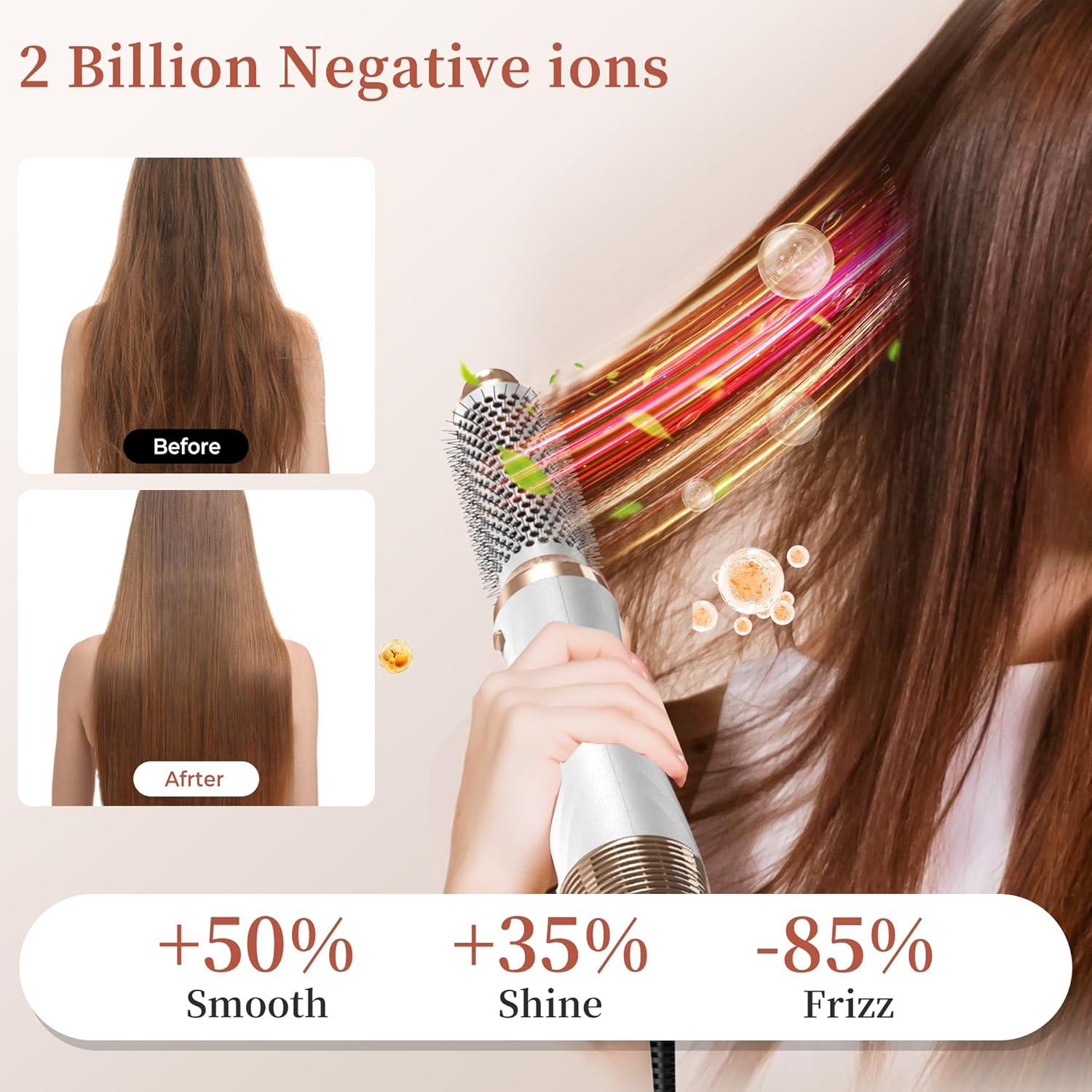 Cepillo Secador de Cabello 6 en 1 Trylater con Iones Negativos